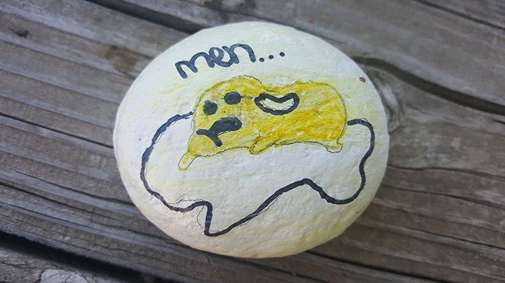 Gudetama Painted Rock Idea