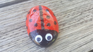 Ladybug Painted Rock Idea