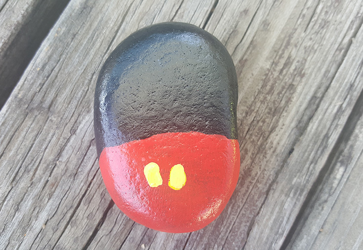 Mickey Mouse Painted Rock Idea