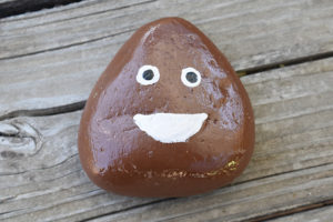 Poop Emoji Painted Rock Idea