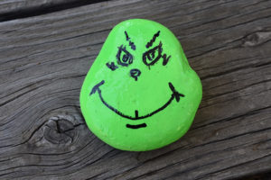 The Grinch Painted Rock Idea