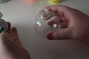 Making Poured Paint Ornaments