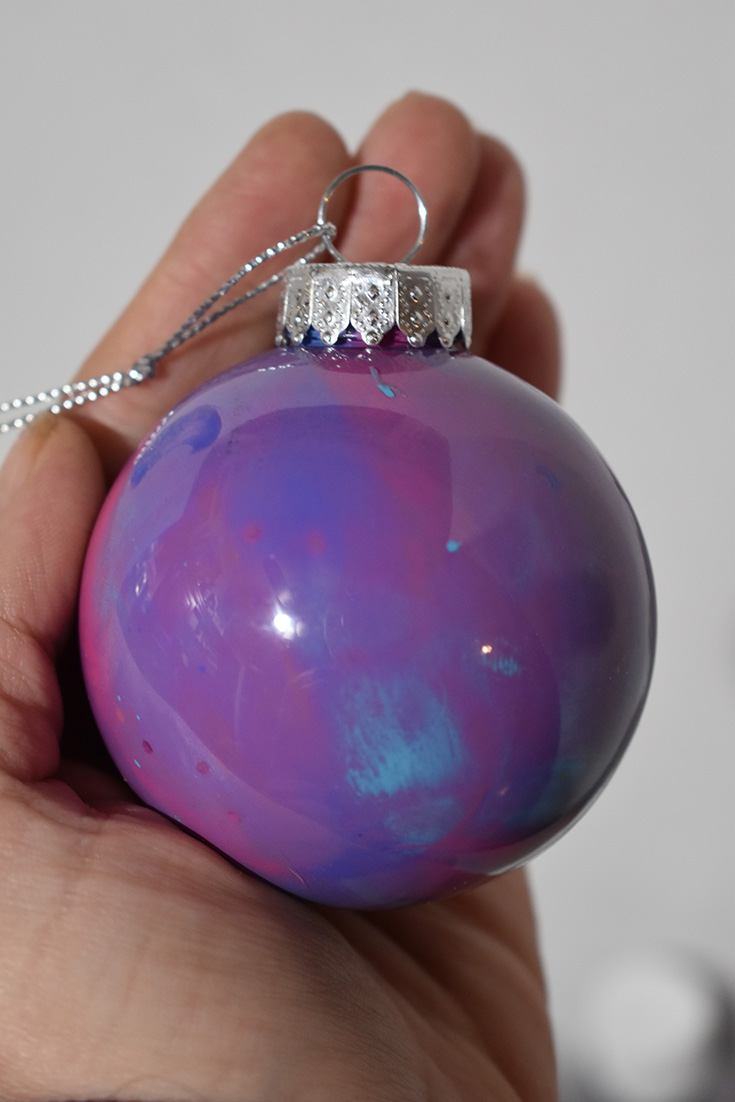 Poured Paint Ornaments Tutorial 